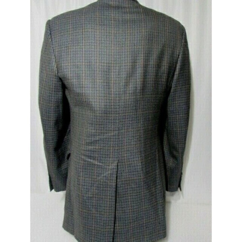 Hickey Freeman 42L Green Plaid‎ Cashmere Wool Sport Jacket Coat Blazer - Picture 5 of 11